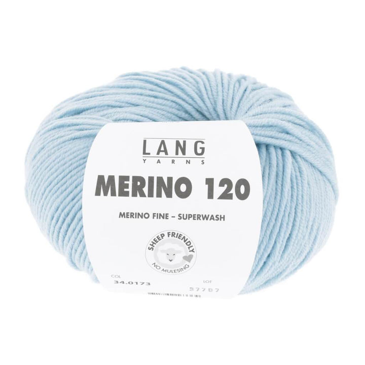 Lang Yarns Merino 120 - 50g 34.0173 - Eisblau Lieblingsgarn