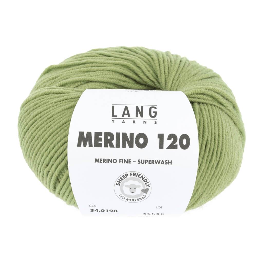 Lang Yarns Merino 120 - 50g 34.0198 - Olive Hell Lieblingsgarn