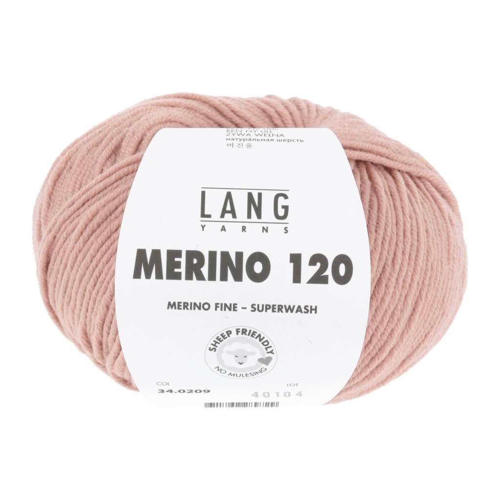 Lang Yarns Merino 120 - 50g 34.0209 - Rosa Puder Lieblingsgarn