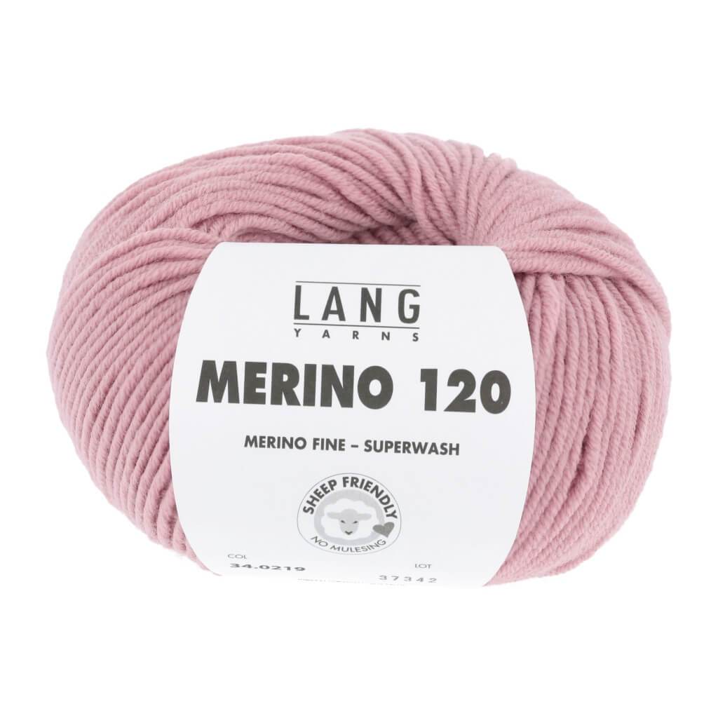 Lang Yarns Merino 120 - 50g 34.0219 - Rosé Lieblingsgarn