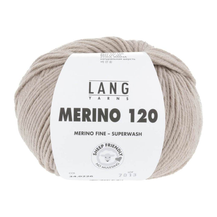 Lang Yarns Merino 120 - 50g 34.0226 - Beige Mélange Lieblingsgarn
