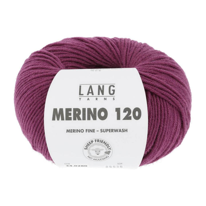Lang Yarns Merino 120 - 50g 34.0280 - Pflaume Lieblingsgarn