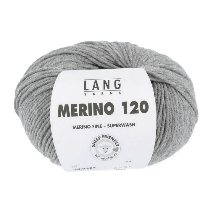 Lang Yarns Merino 120 - 50g 34.0324 - Grau Mélange Lieblingsgarn