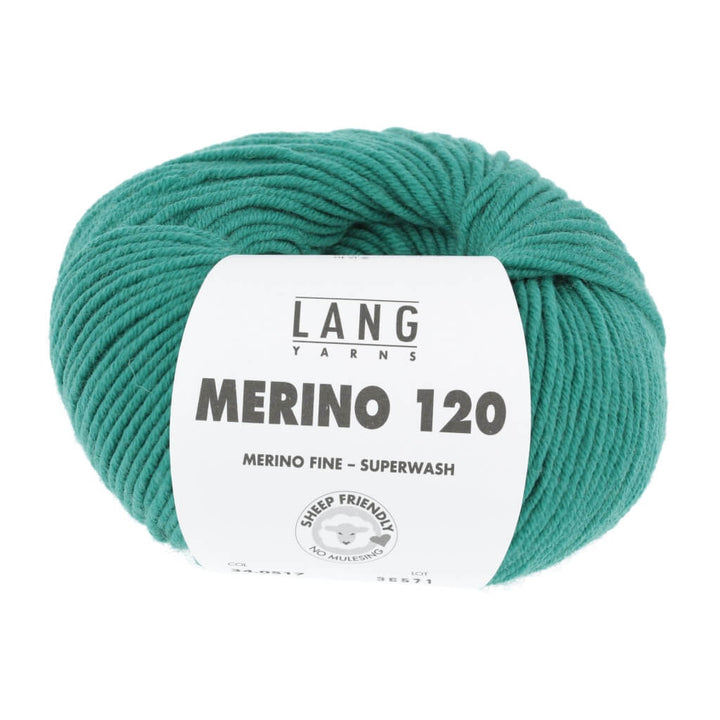 Lang Yarns Merino 120 - 50g 34.0517 - Dunkelgrün Lieblingsgarn