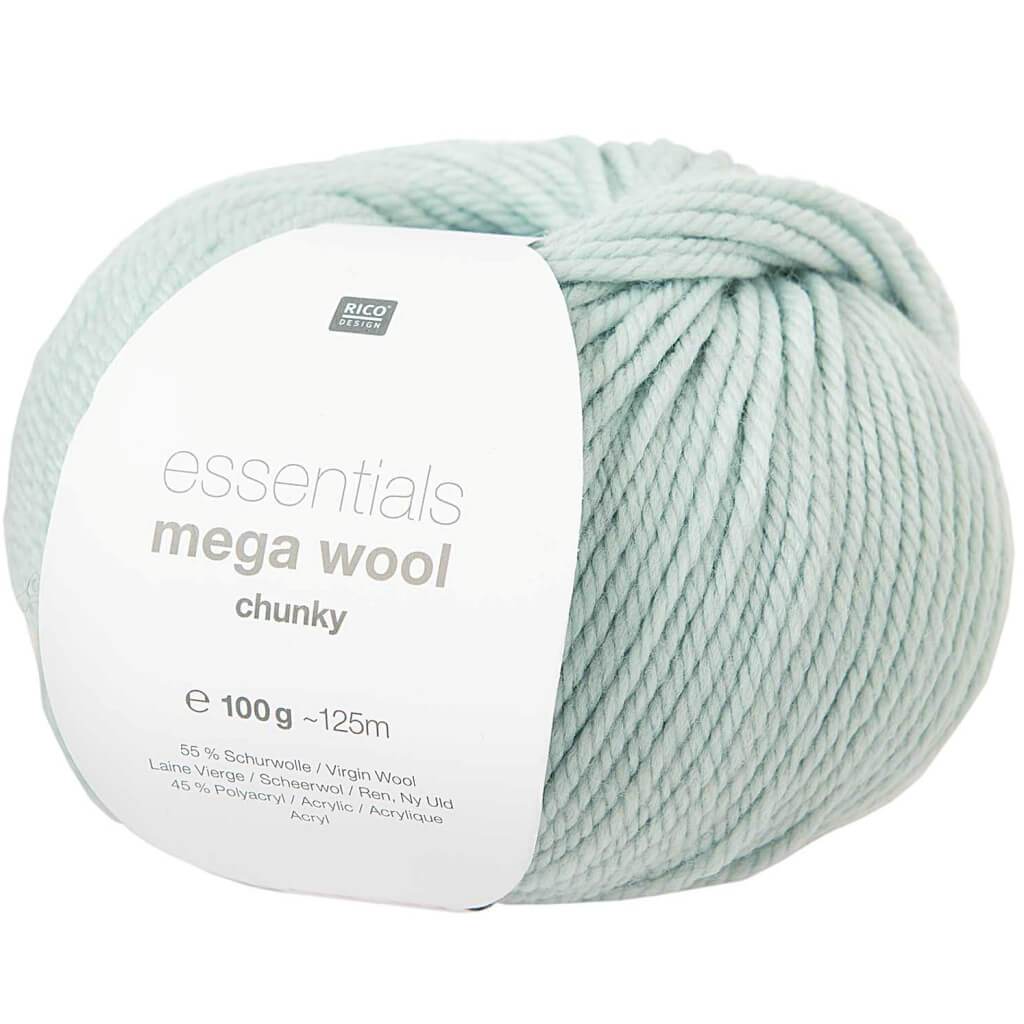 Rico Design Essentials Mega Wool Chunky 100g 010 - Mint Lieblingsgarn