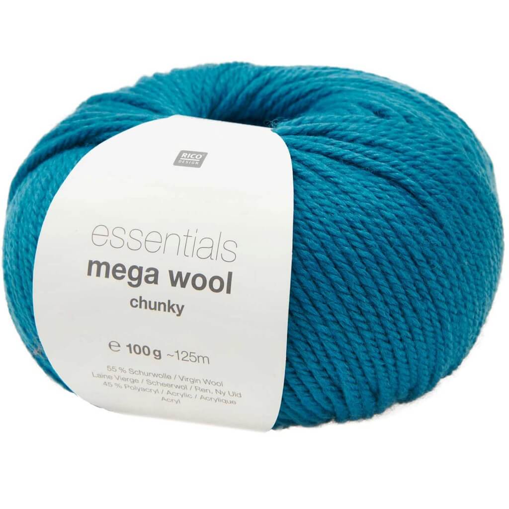 Rico Design Essentials Mega Wool Chunky 100g 030 - Türkis Lieblingsgarn