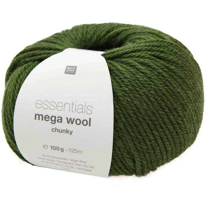 Rico Design Essentials Mega Wool Chunky 100g 032 - Moos Lieblingsgarn