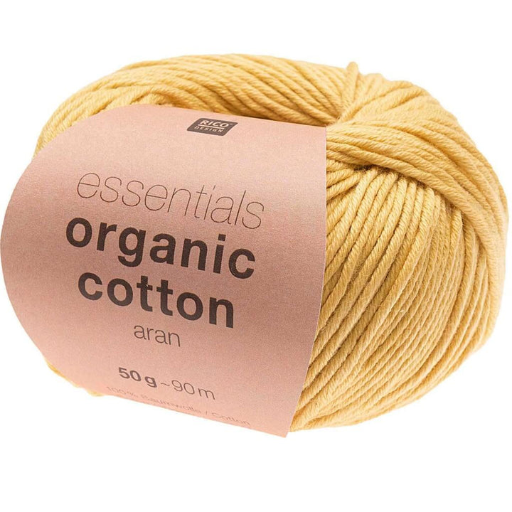 Rico Design Essentials Organic Cotton Aran 50g 003 - Gelb Lieblingsgarn