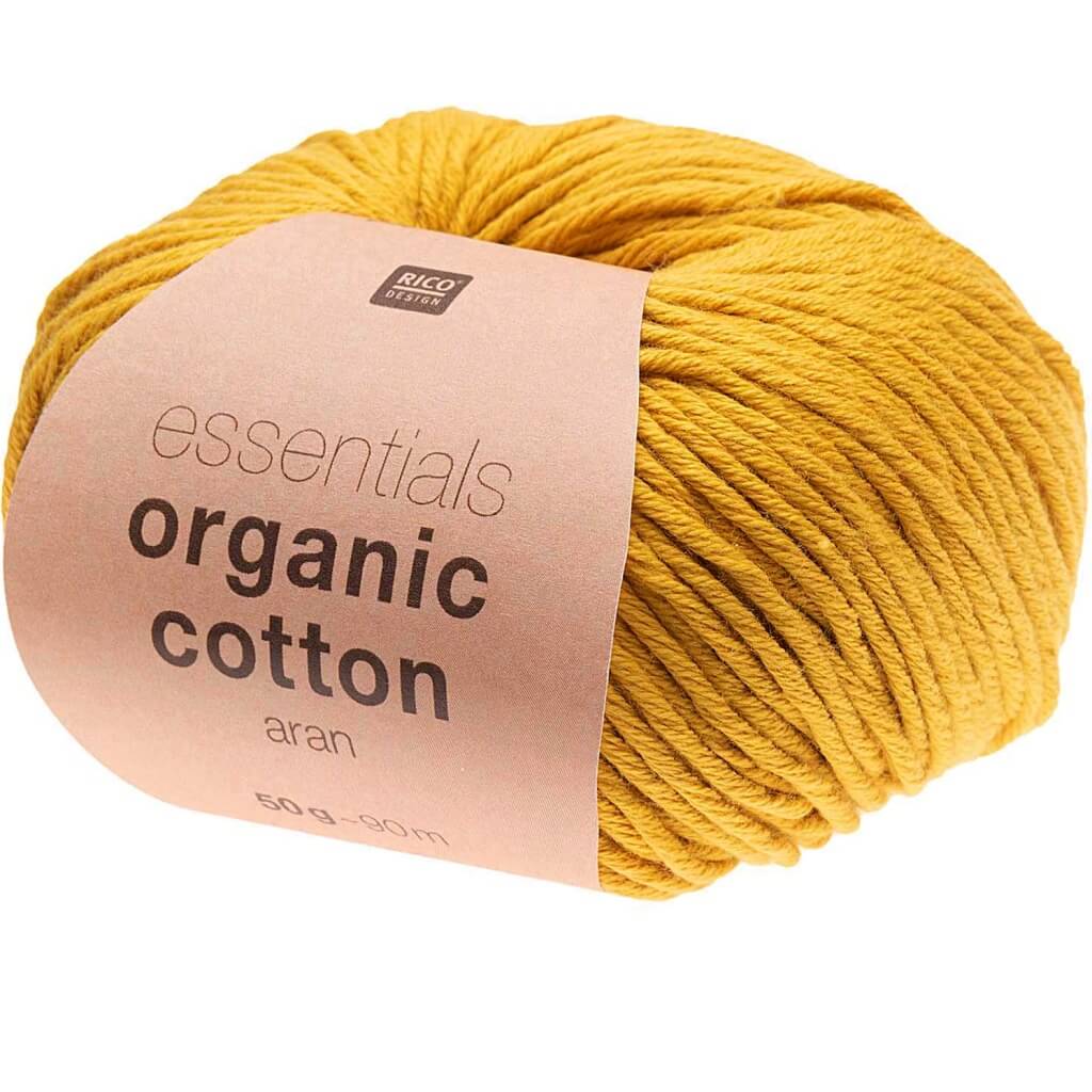 Rico Design Essentials Organic Cotton Aran 50g 004 - Senf Lieblingsgarn