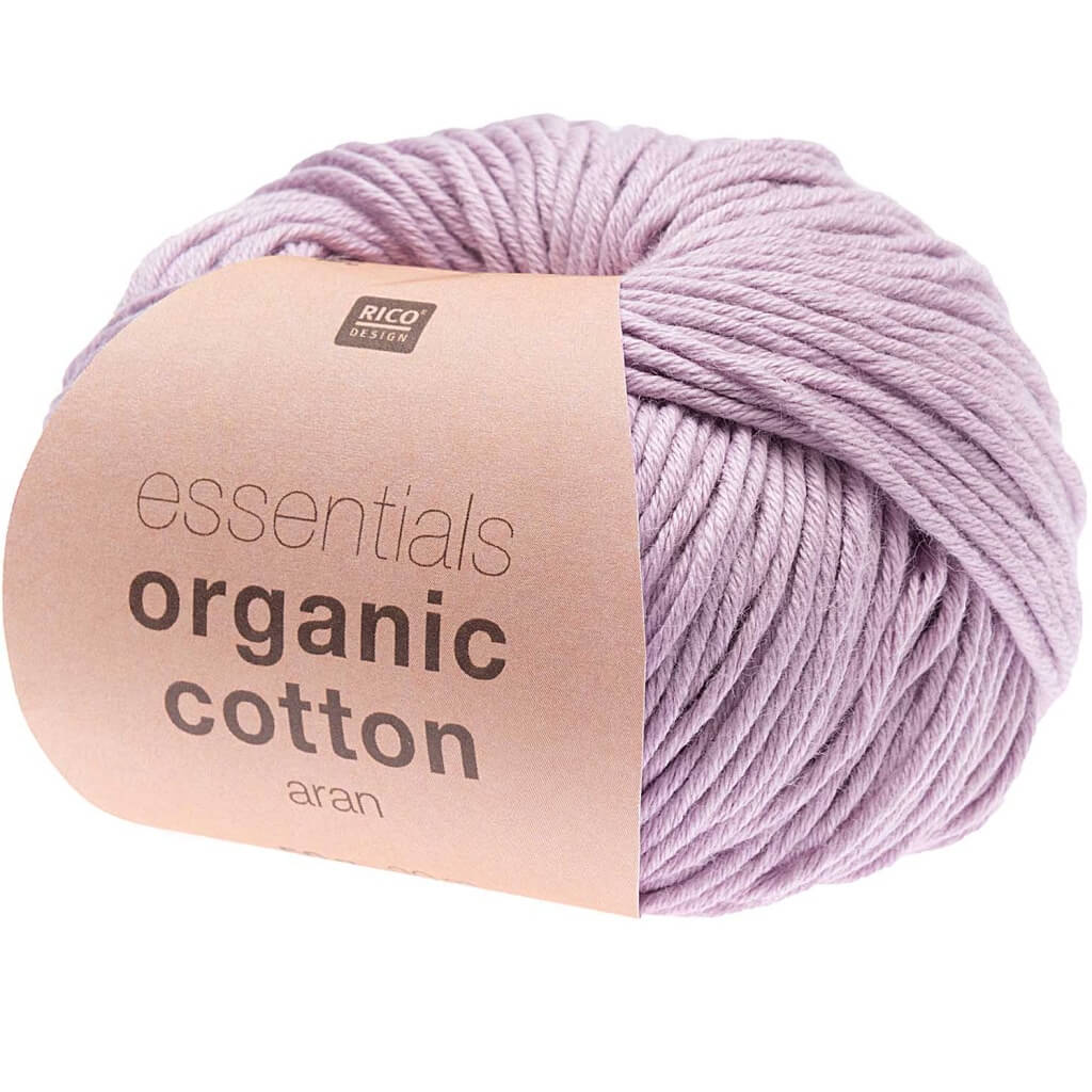 Rico Design Essentials Organic Cotton Aran 50g 008 - Flieder Lieblingsgarn