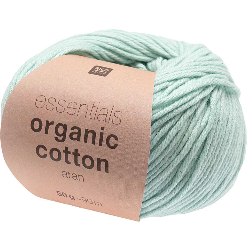Rico Design Essentials Organic Cotton Aran 50g 011 - Mint Lieblingsgarn