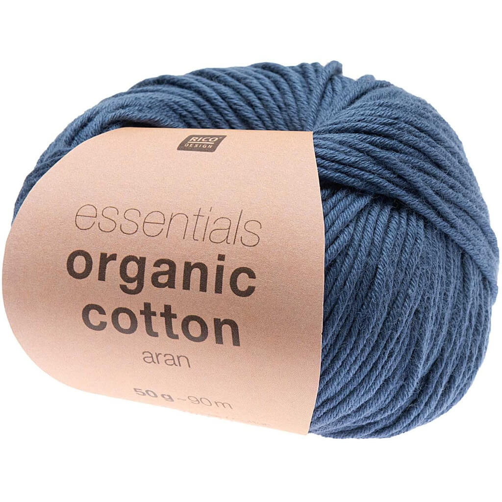 Rico Design Essentials Organic Cotton Aran 50g 013 - Marine Lieblingsgarn