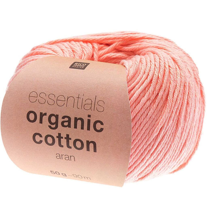 Rico Design Essentials Organic Cotton Aran 50g 017 - Lachs Lieblingsgarn