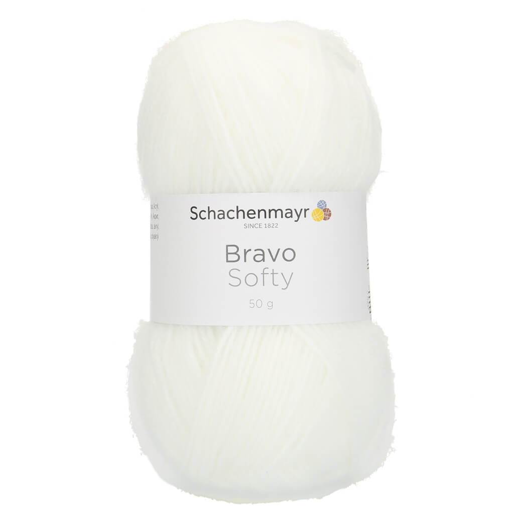 Schachenmayr Bravo Softy 50g 8224 - Weiss Lieblingsgarn