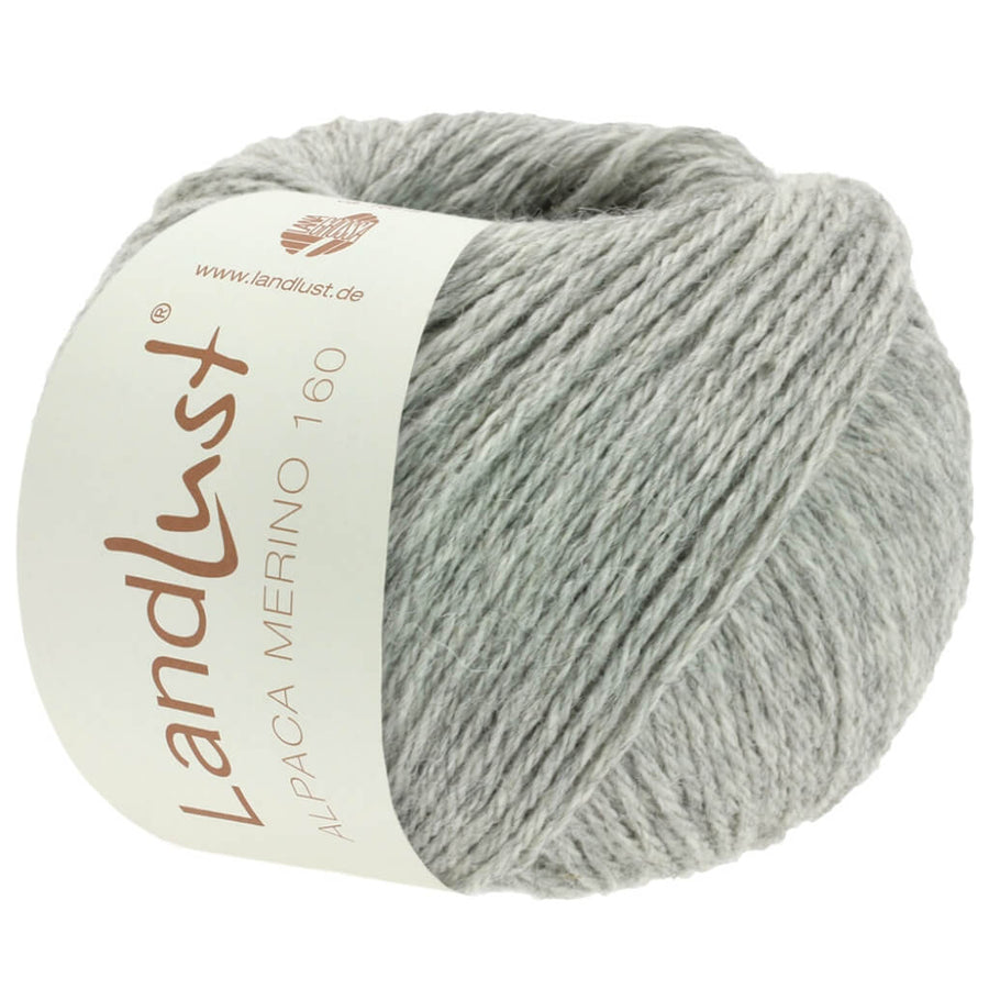 Lana Grossa Landlust Alpaka Merino 160 50 g 407 - Hellgrau Lieblingsgarn