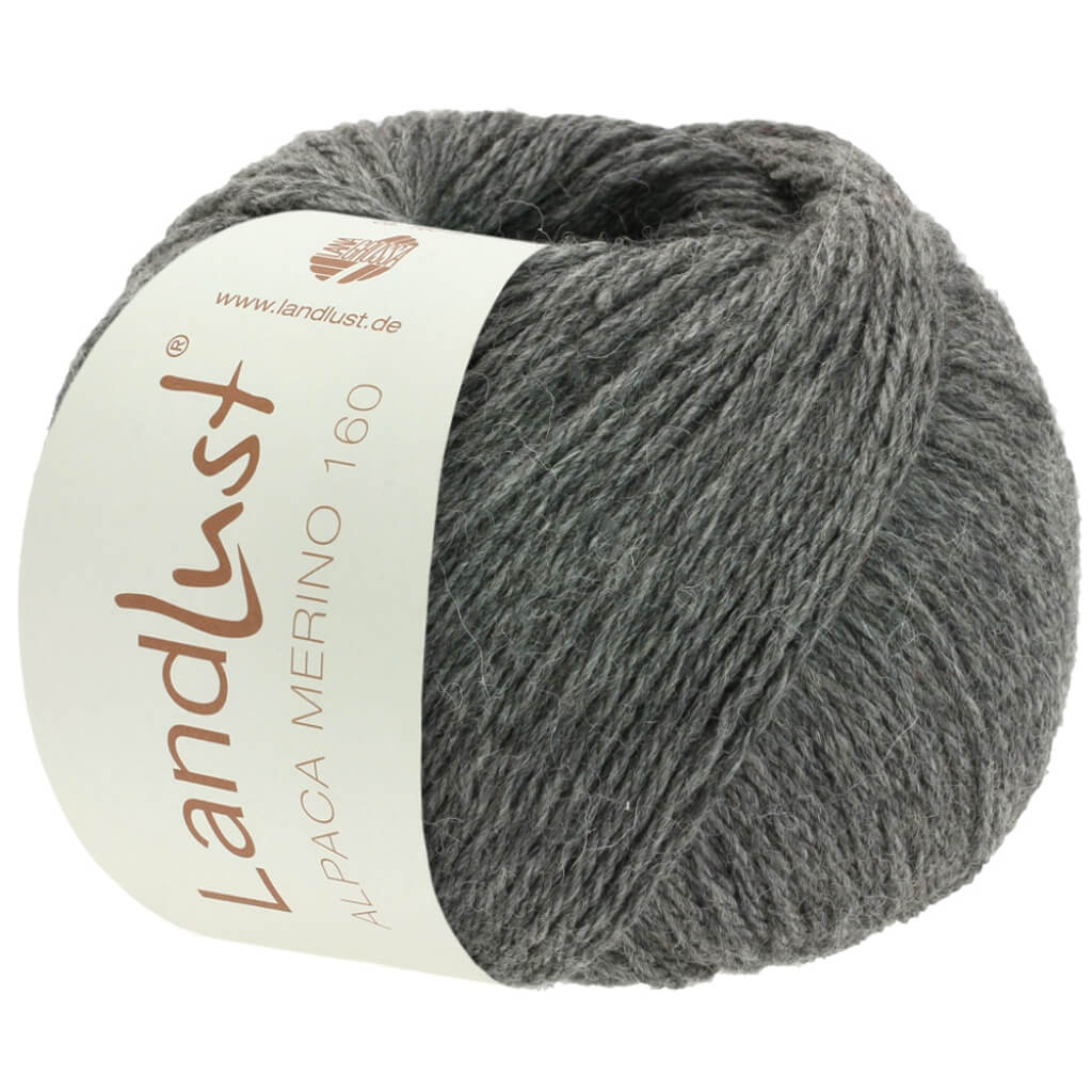 Lana Grossa Landlust Alpaka Merino 160 50 g 408 - Dunkelgrau Lieblingsgarn