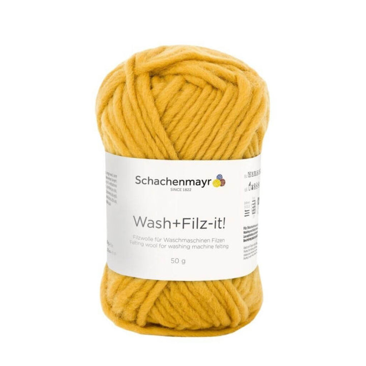 Schachenmayr Wash+Filz-it! Filzwolle 50g 43 - Mustard Lieblingsgarn