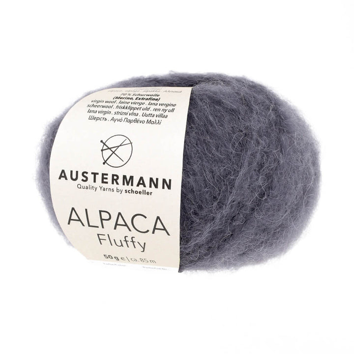 Austermann Alpaca Fluffy 50g - Alpakagarn 9 - Grau Lieblingsgarn