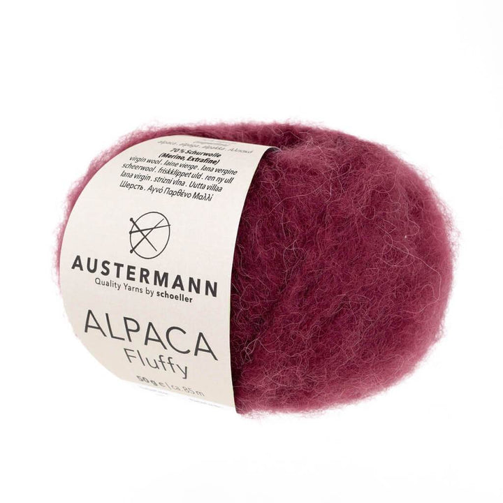 Austermann Alpaca Fluffy 50g - Alpakagarn 12 - Beere Lieblingsgarn