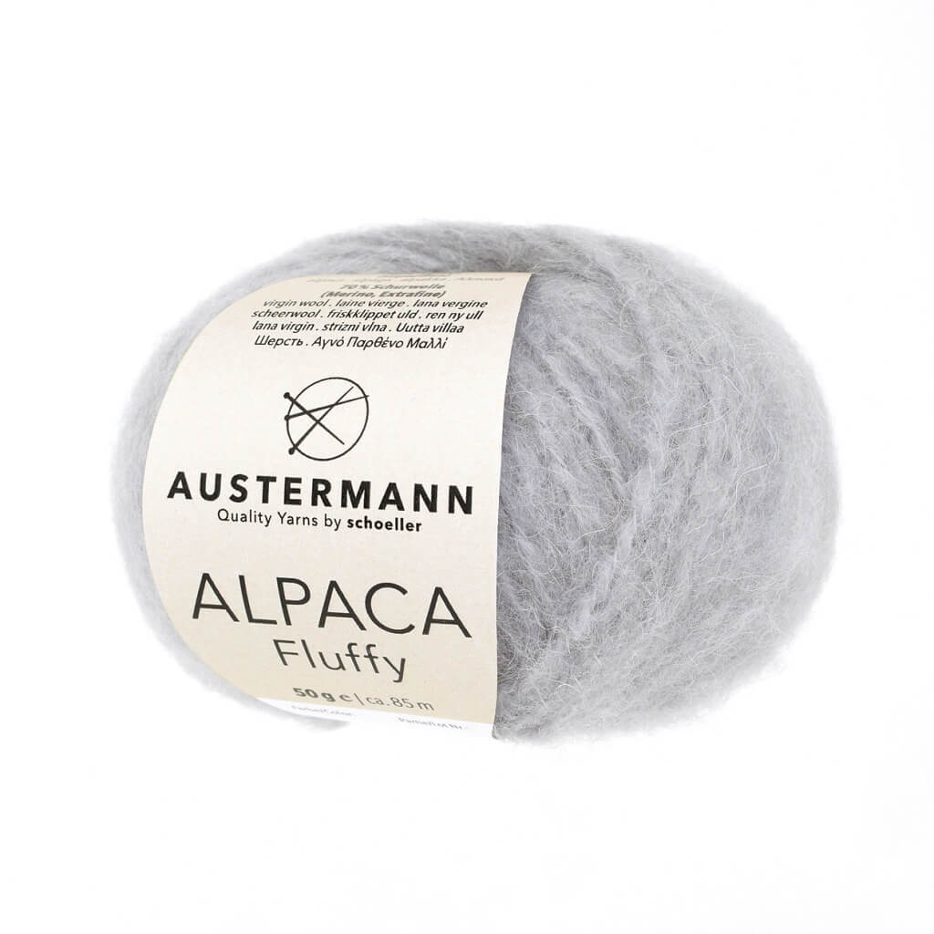 Austermann Alpaca Fluffy 50g - Alpakagarn 8 - Silber Lieblingsgarn