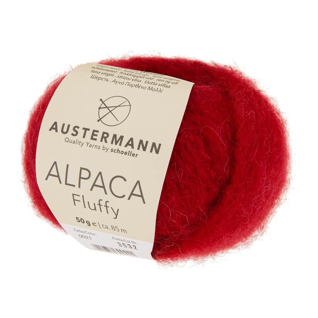 Austermann Alpaca Fluffy 50g - Alpakagarn 21 - Rubin Lieblingsgarn