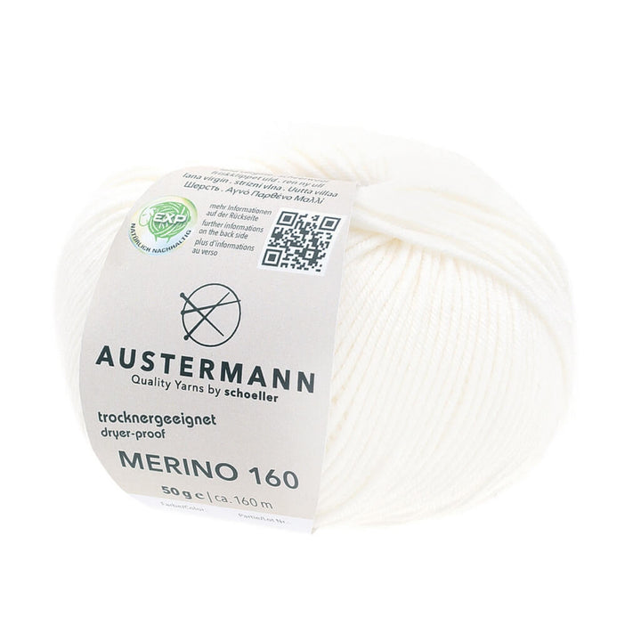 Austermann Merino 160 Exp 50g 201 - Weiß Lieblingsgarn
