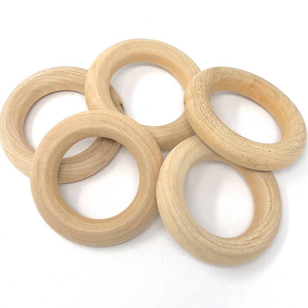 5 Makramee Holzringe Ø 50 mm Lieblingsgarn