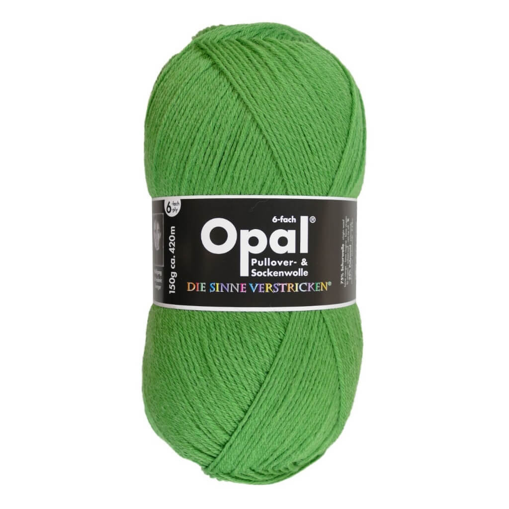 Opal Sockenwolle Uni 6-fach 150g 7903 - Grasgrün Lieblingsgarn