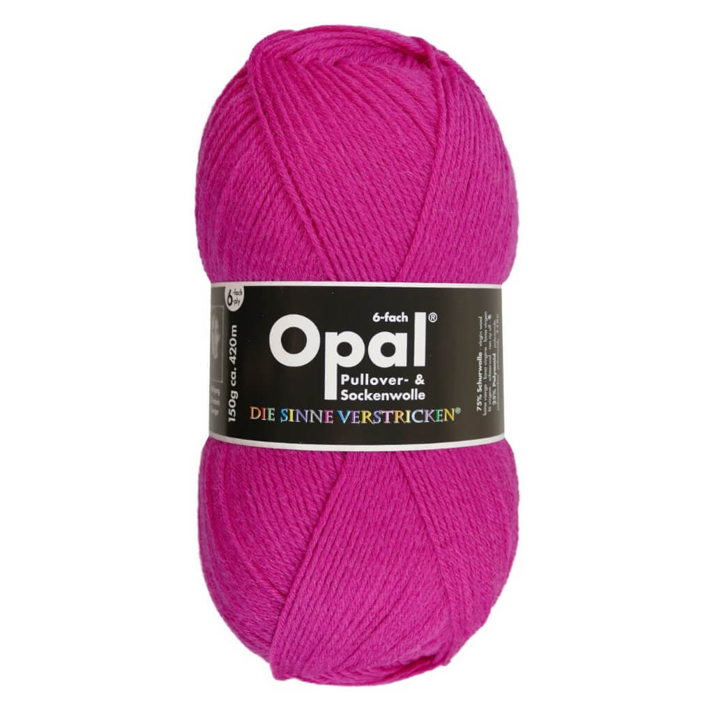 Opal Sockenwolle Uni 6-fach 150g 7901 - Pink Lieblingsgarn