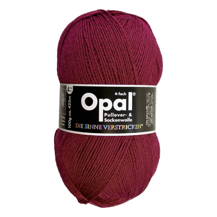 Opal Sockenwolle Uni 4-fach 100g 5196 - Burgund Lieblingsgarn