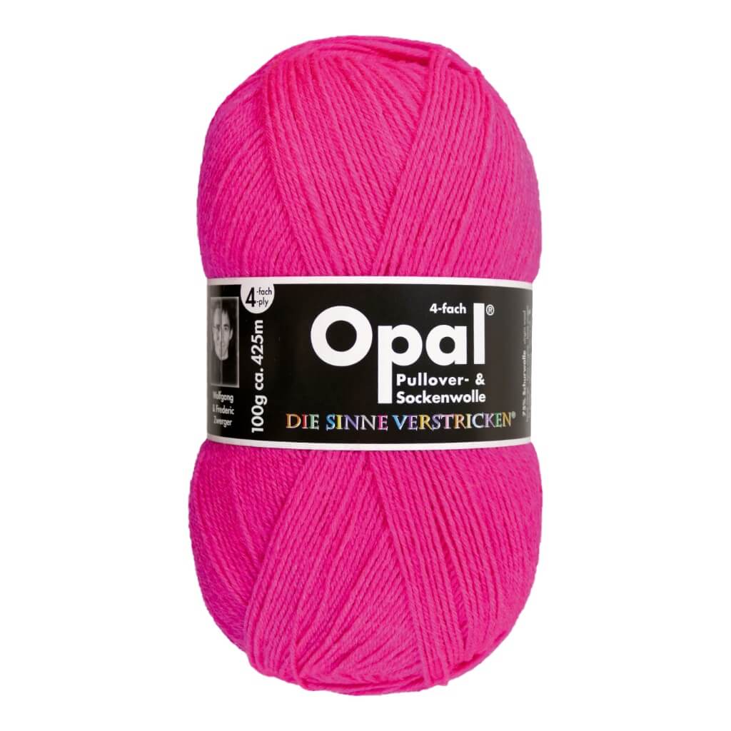Opal Sockenwolle Uni 4-fach 100g 2010 - Neon-Pink Lieblingsgarn