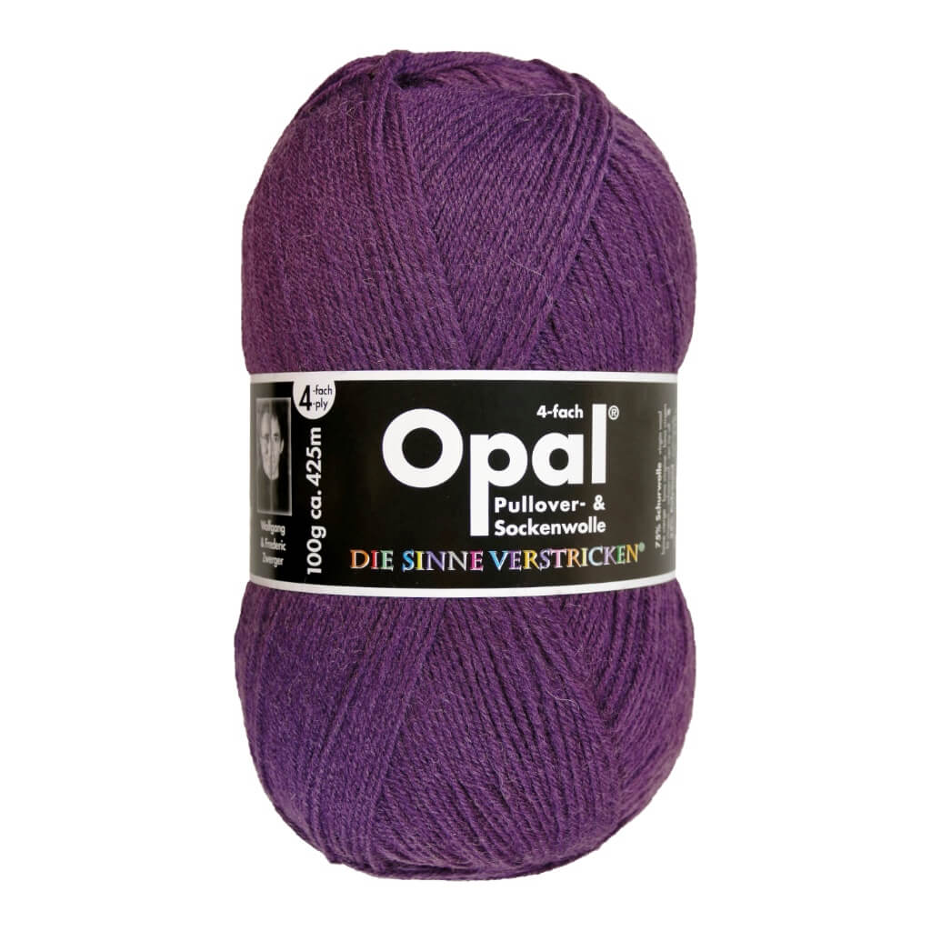 Opal Sockenwolle Uni 4-fach 100g 3072 - Violett Lieblingsgarn