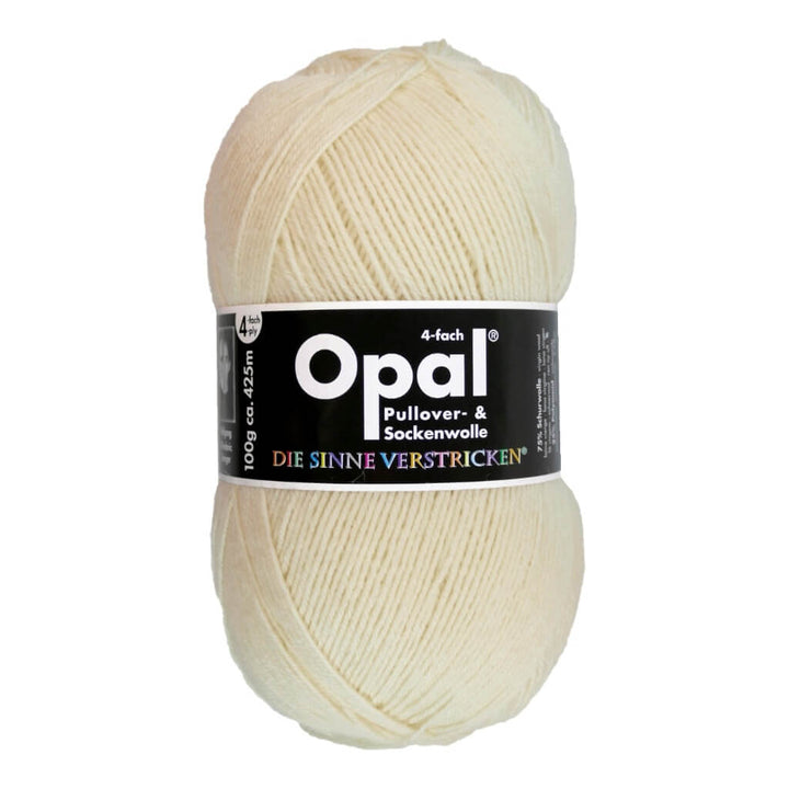 Opal Sockenwolle Uni 4-fach 100g 3081 - Natur Lieblingsgarn