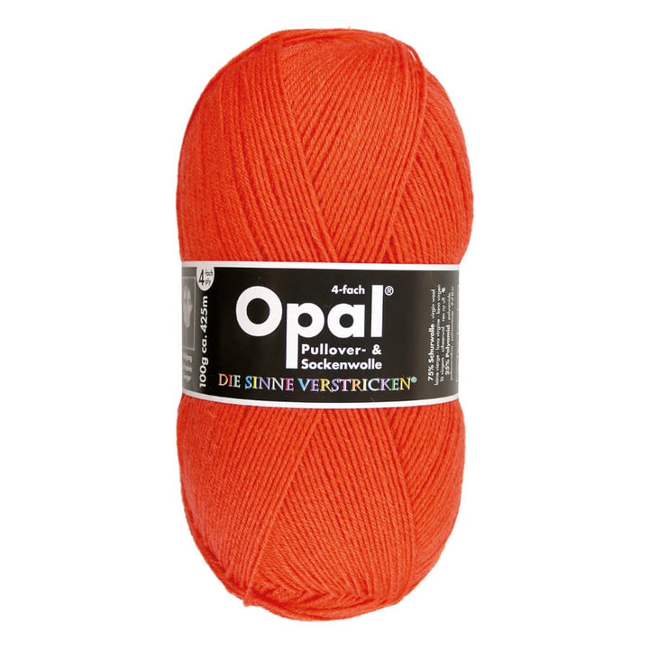 Opal Sockenwolle Uni 4-fach 100g 5181 - Orange Lieblingsgarn