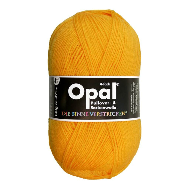 Opal Sockenwolle Uni 4-fach 100g 5182 - Sonnengelb Lieblingsgarn