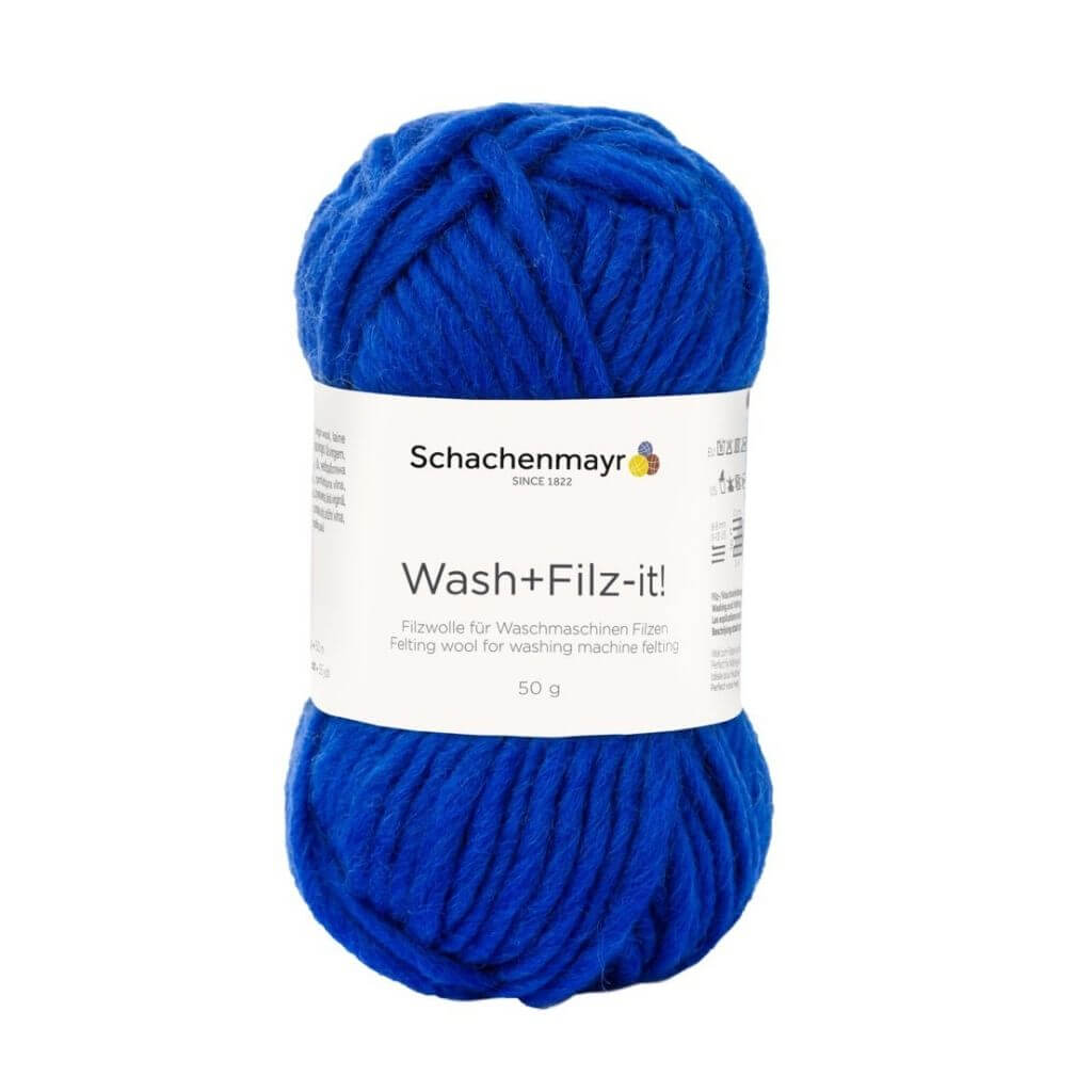 Schachenmayr Wash+Filz-it! Filzwolle 50g 13 - Azur (Blau) Lieblingsgarn