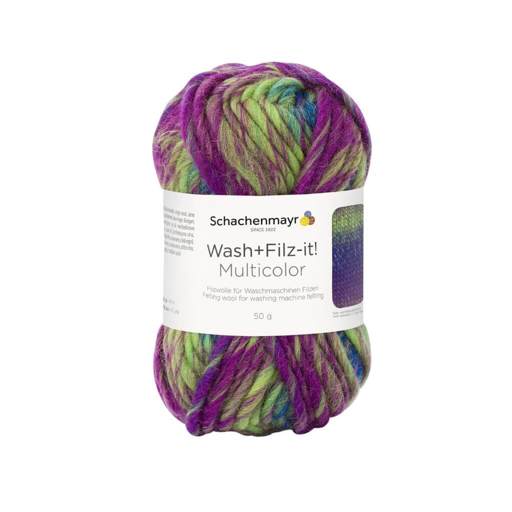 Schachenmayr Wash+Filz-it! Multicolor Filzwolle 50g 224 - Karibik Multicolor Lieblingsgarn