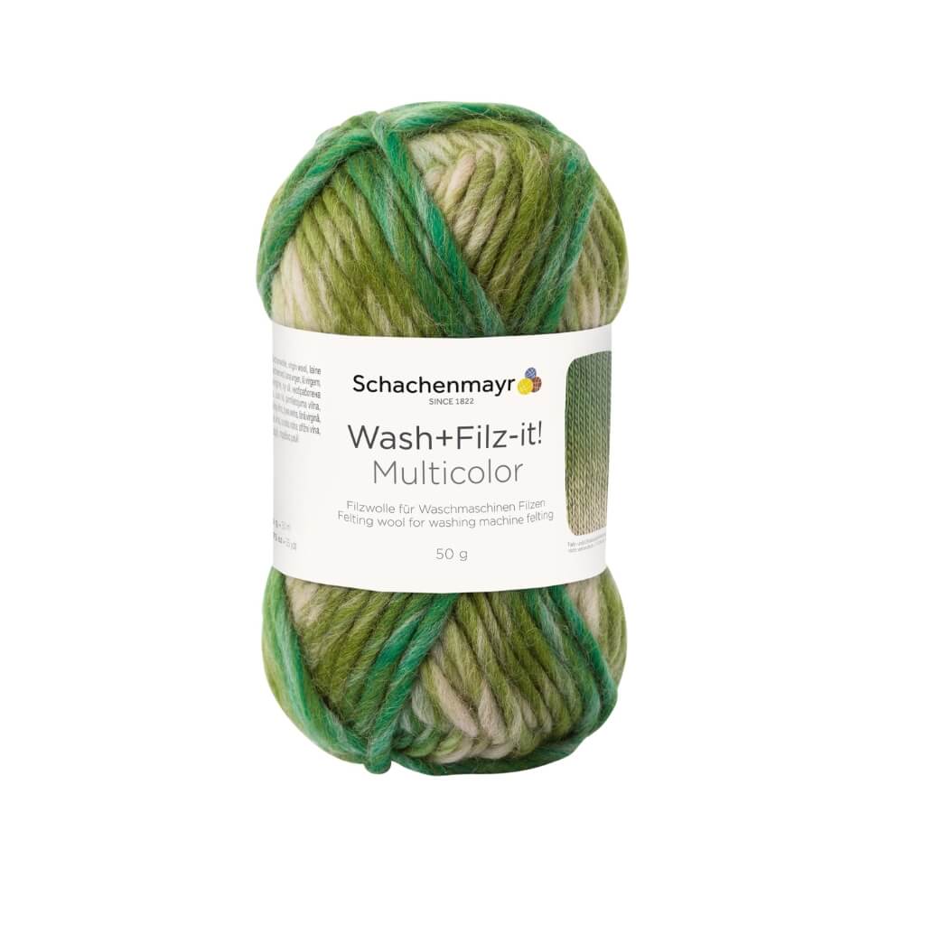 Schachenmayr Wash+Filz-it! Multicolor Filzwolle 50g 204 - Jungle Multicolor Lieblingsgarn