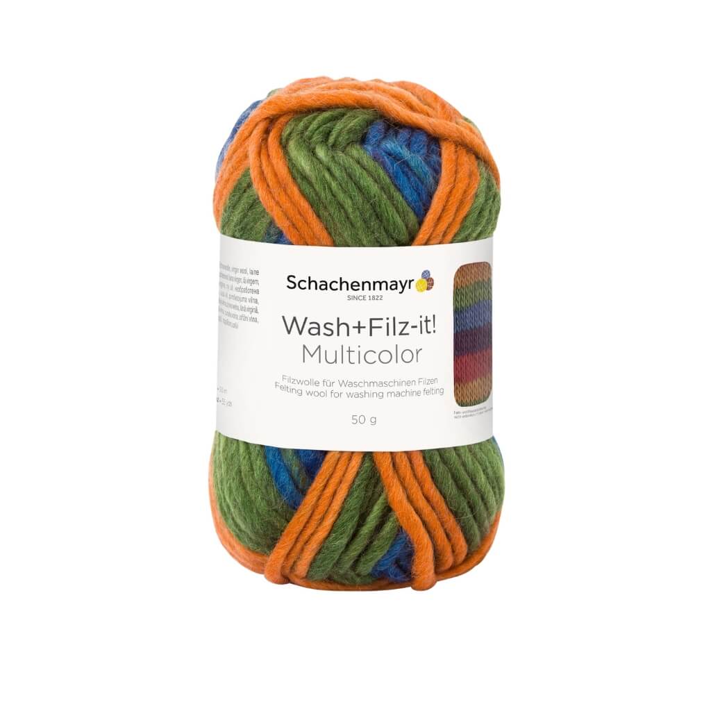Schachenmayr Wash+Filz-it! Multicolor Filzwolle 50g 210 - Exotic Stripes Lieblingsgarn