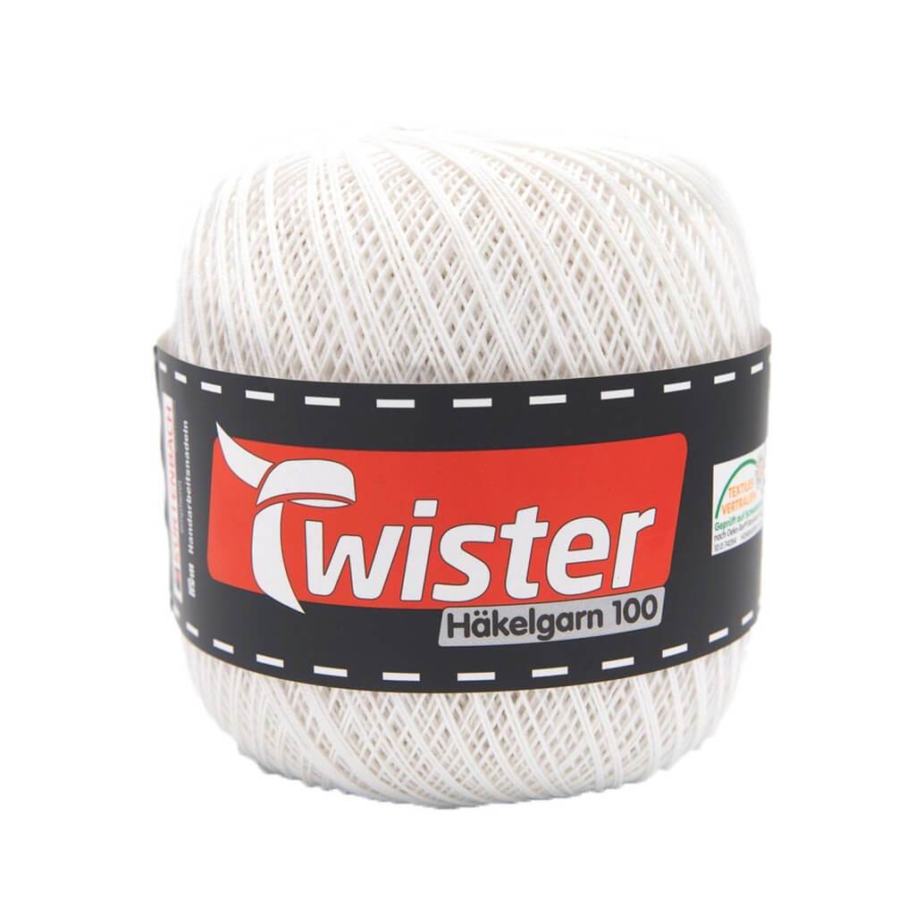 Twister Häkelgarn 100 g - Häkel Wolle 10 - Weiß Lieblingsgarn