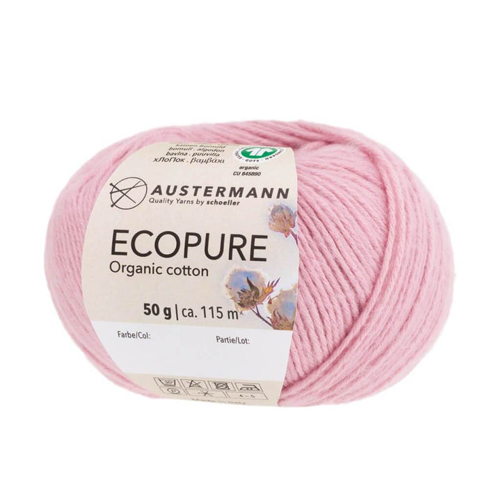 Austermann Ecopure 50g - Bio-Baumwollgarn 17 - Rosa Lieblingsgarn