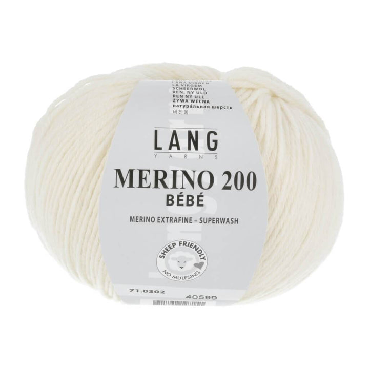 Lang Yarns Merino 200 Bebe - 50g 71.0302 - Ecru Lieblingsgarn