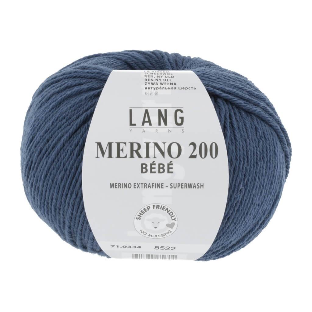 Lang Yarns Merino 200 Bebe - 50g 71.0334 - Jeans Dunkel Lieblingsgarn