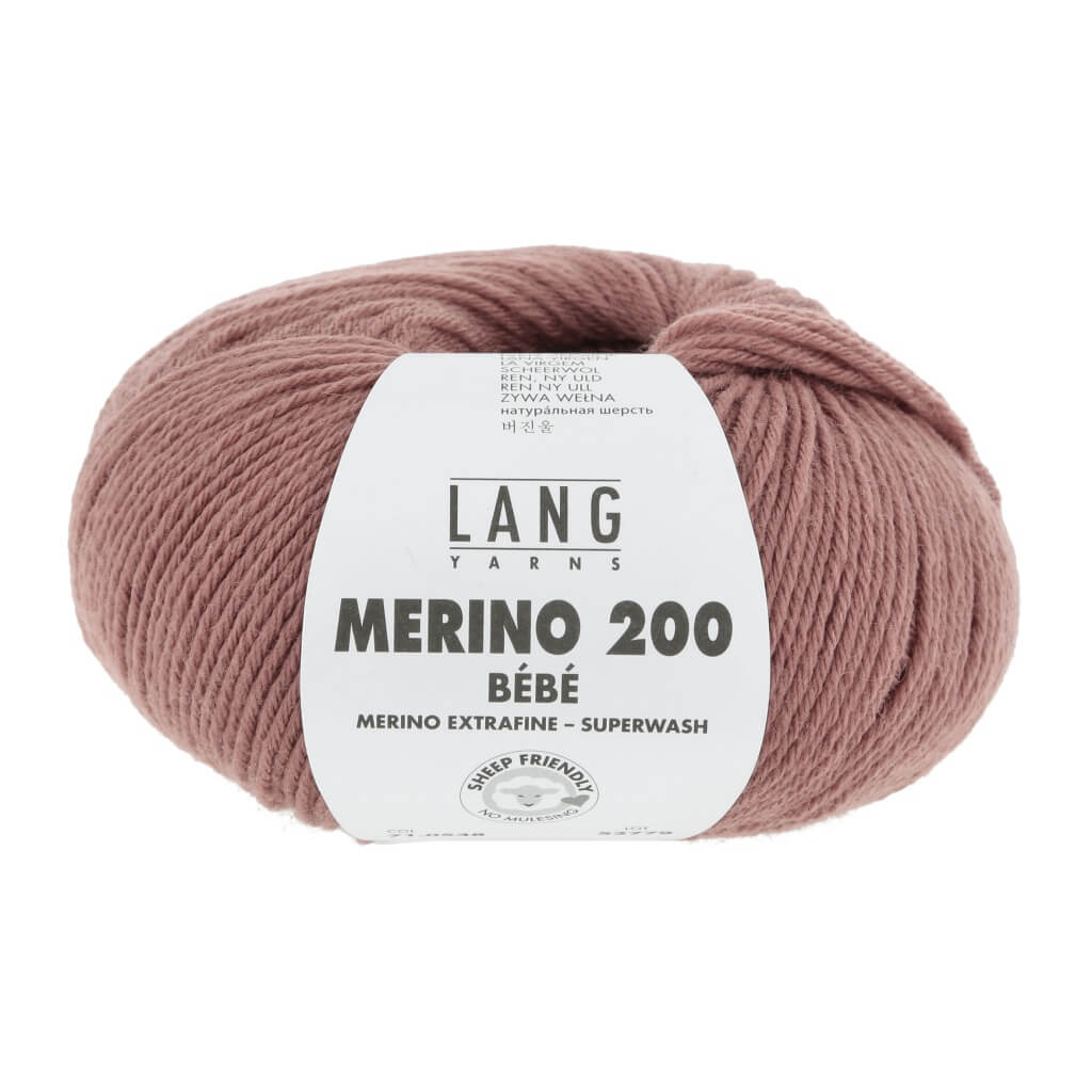 Lang Yarns Merino 200 Bebe - 50g 710548 - Rosenholz Lieblingsgarn