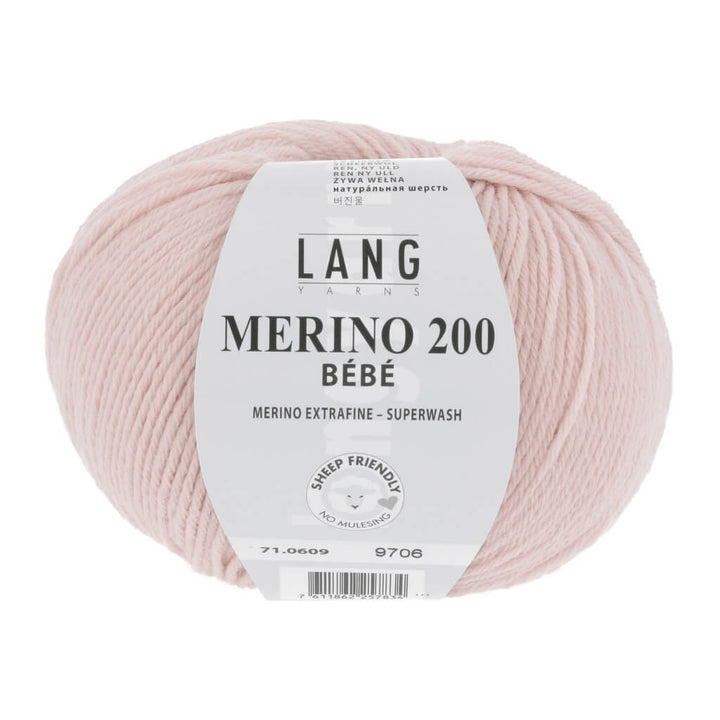 Lang Yarns Merino 200 Bebe - 50g 71.0609 - Rosa Lieblingsgarn