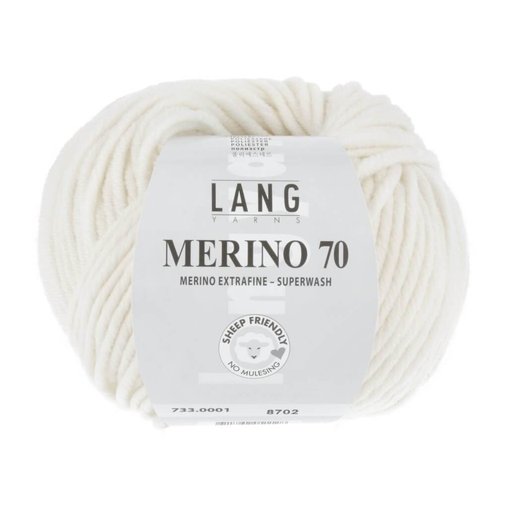 Lang Yarns Merino 70 50g 733.0001 - Weiss Lieblingsgarn