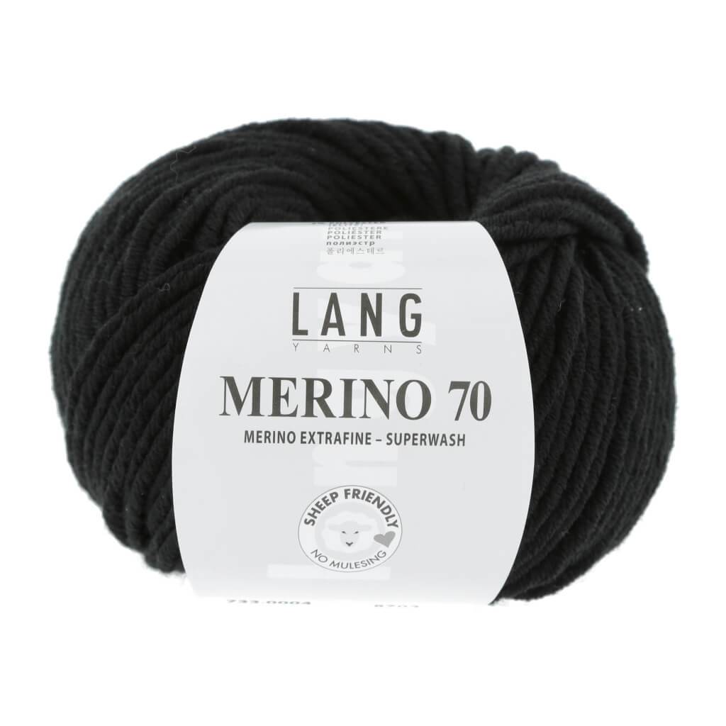 Lang Yarns Merino 70 50g 733.0004 - Schwarz Lieblingsgarn