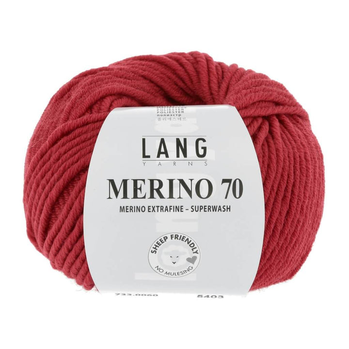 Lang Yarns Merino 70 50g 733.0060 - Rot Lieblingsgarn
