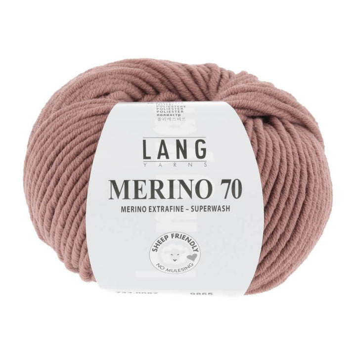 Lang Yarns Merino 70 50g 733.0087 - Rosenholz Lieblingsgarn