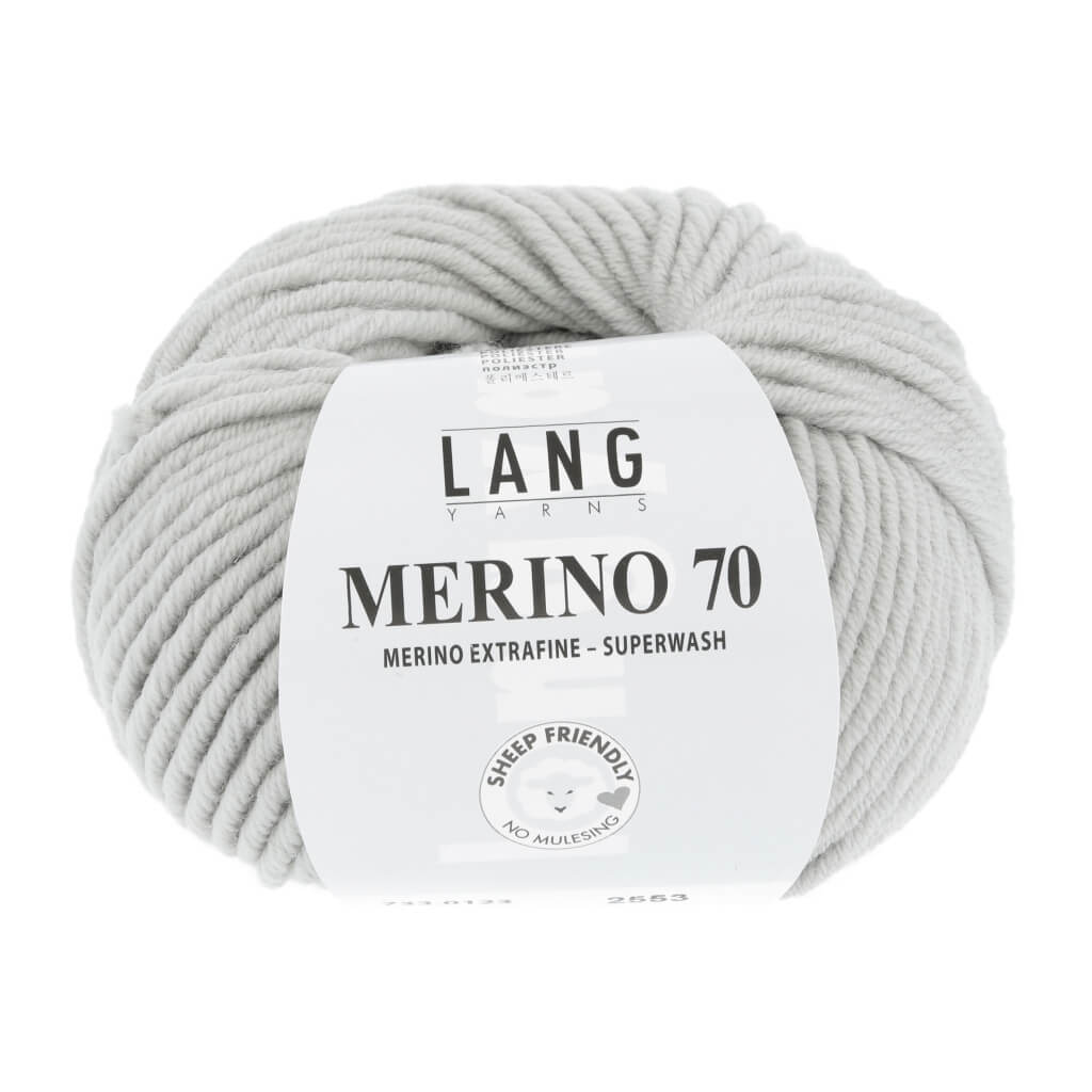 Lang Yarns Merino 70 50g 733.0123 - Hellgrau Lieblingsgarn